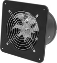7-Inch Exhaust Fan, 9.06×9.06×5.51in Wall-Mounted Ventilator, Low-Noise Metal Extractor Fan, Pre-Drilled for Easy Installation, 50W Power, Black