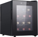12 Bottle Compressor Wine Cooler Refrigerator Large Freestanding Wine Cellar Radiation Protection Energy Saving and Silent Intelligent Temperature Control