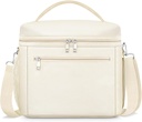 DALINDA Insulated Lunch Bag for Women,Lunch Box Cooler Bag Lightweight Nylon Waterproof Lunch Box LunchBags for Work (Cream,Beige)