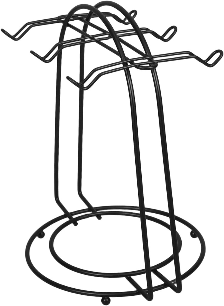 PRETYZOOM Metal Cup and Saucer Display Stand Stylish Holder Rack for Coffee Mugs and Plates Lightweight Organizer for Kitchen and Dining Room Decor