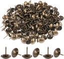Keadic 200Pcs [ 3/4" in Diameter ] Antique Upholstery Tacks Furniture Nails Pins Assortment Kit for Upholstered Furniture Cork Board or DIY Projects - Bronze