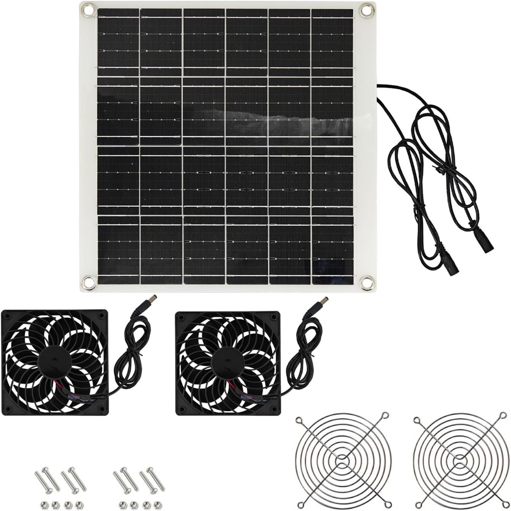 15W Solars Ventilation Fan Suitable For Outdoor Activity Chicken Coops And Garages With High Efficiency Solars Panel