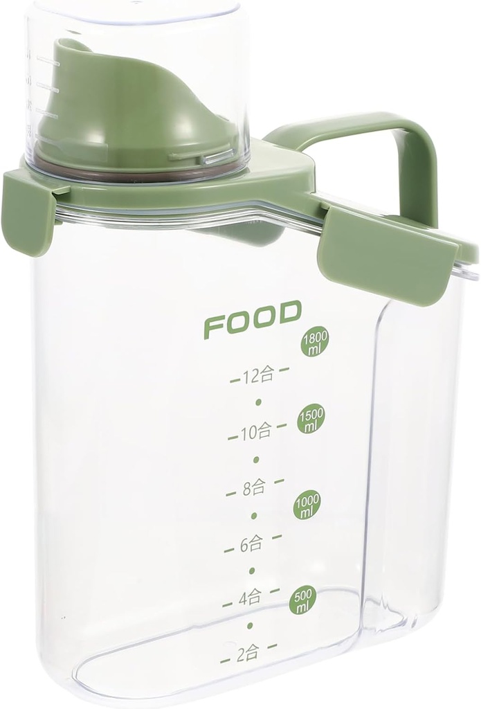 Ciieeo Airtight Food Storage Container Large Capacity Transparent Jar for Dried Foods Grains and Snacks Kitchen Organizer with Easy Pour Design Versatile and Space Saving