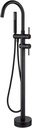 Freestanding Tub Filler Bathtub Faucet Oil Rubbed Bronze Floor Mount Brass Faucets with Hand Shower
