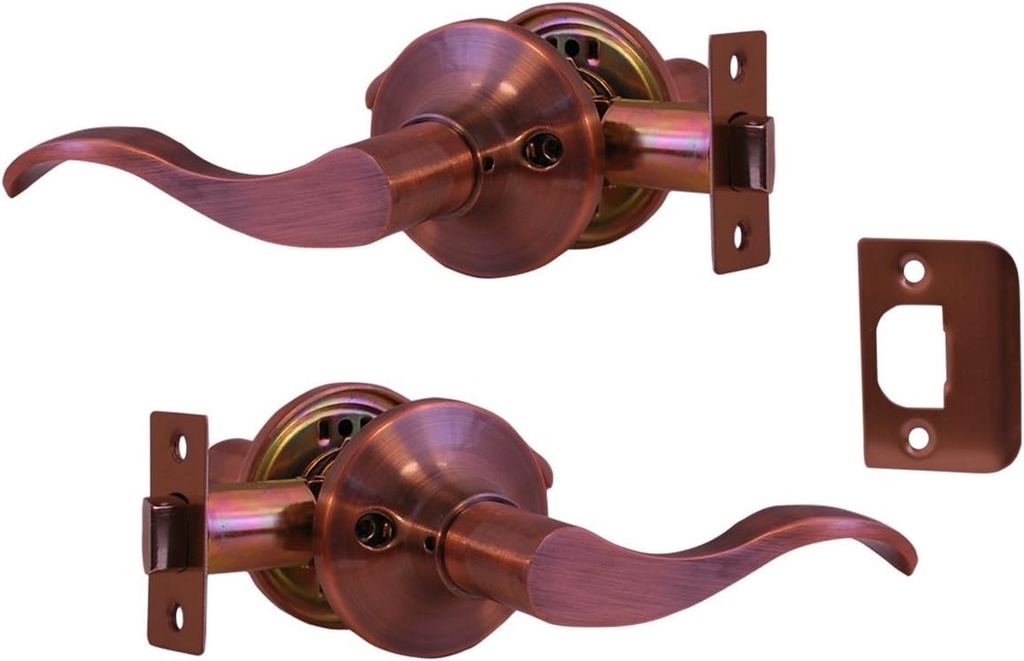Prelude Passage by Constructor CON-PRE-AC-PS Lever Door Lock Handle Set Antique Copper Finish