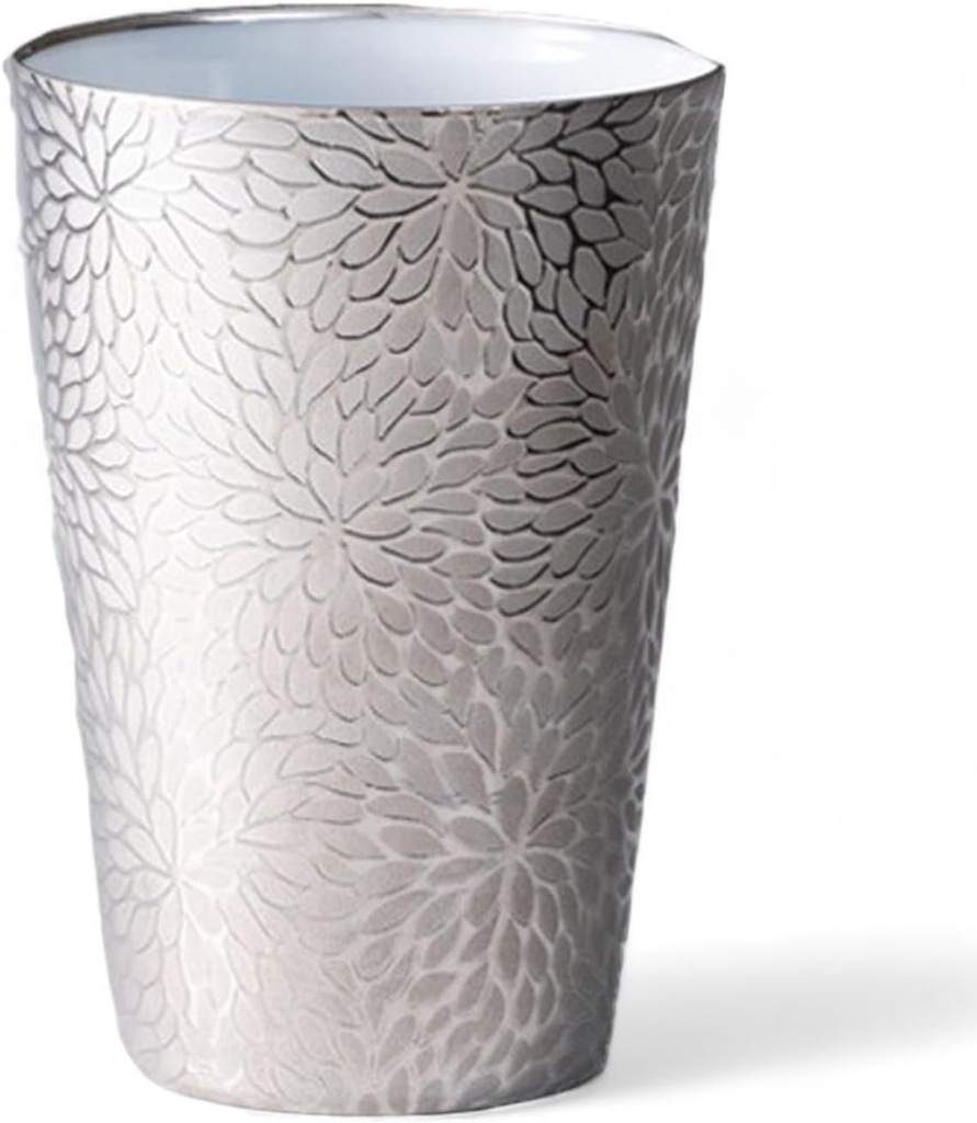 J-kitchens Ultra Thin Cup, Tumbler, Platinum, Kaisekiku, Wooden Box, 12.5 fl oz (370 ml), Made in Japan