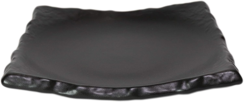 Kaiseki Pot Stone Square Ceramic Plate Length (Large) 7.8 x 7.6 x 1.2 inches (19.7 x 19.3 x 3 cm), Direct Flame Reinforced Japanese Tableware, Sake Cup, Restaurant, Inn, Commercial Use