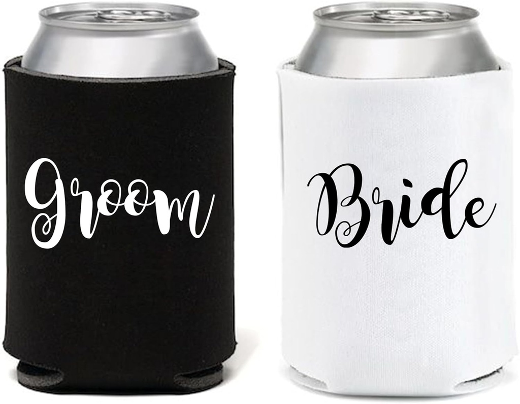 LADY&HOME Wedding Gifts for Couples,Bridal Shower Gifts,Novelty Can Cooler for Bride and Groom,Engagement Gifts for Newlyweds(B:Groom & Bride)