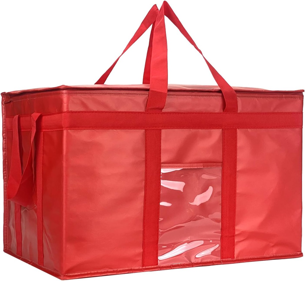 XXXL Large Insulated Collapsible Cooler Bags with Zipper Closure, Reusable Grocery Shopping Bags Keep Food Hot or Cold,Ideal for Catering,Grocery Transport,23 x 15 x 14 inches