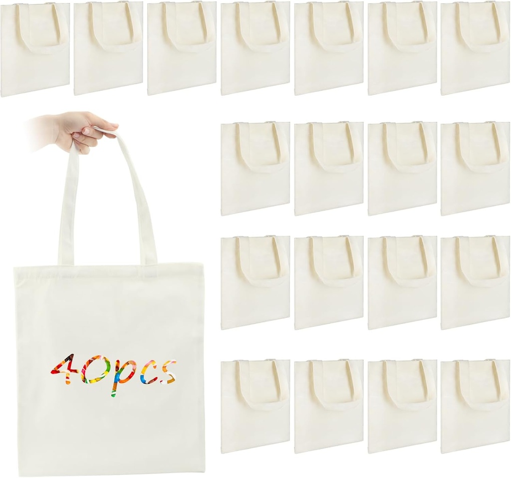 Sublimation Tote Bags14x16 Inches,Blank Canvas Tote Bag,White Canvas Tote Bags Bulk,Heat Transfer Canvas Tote Bags