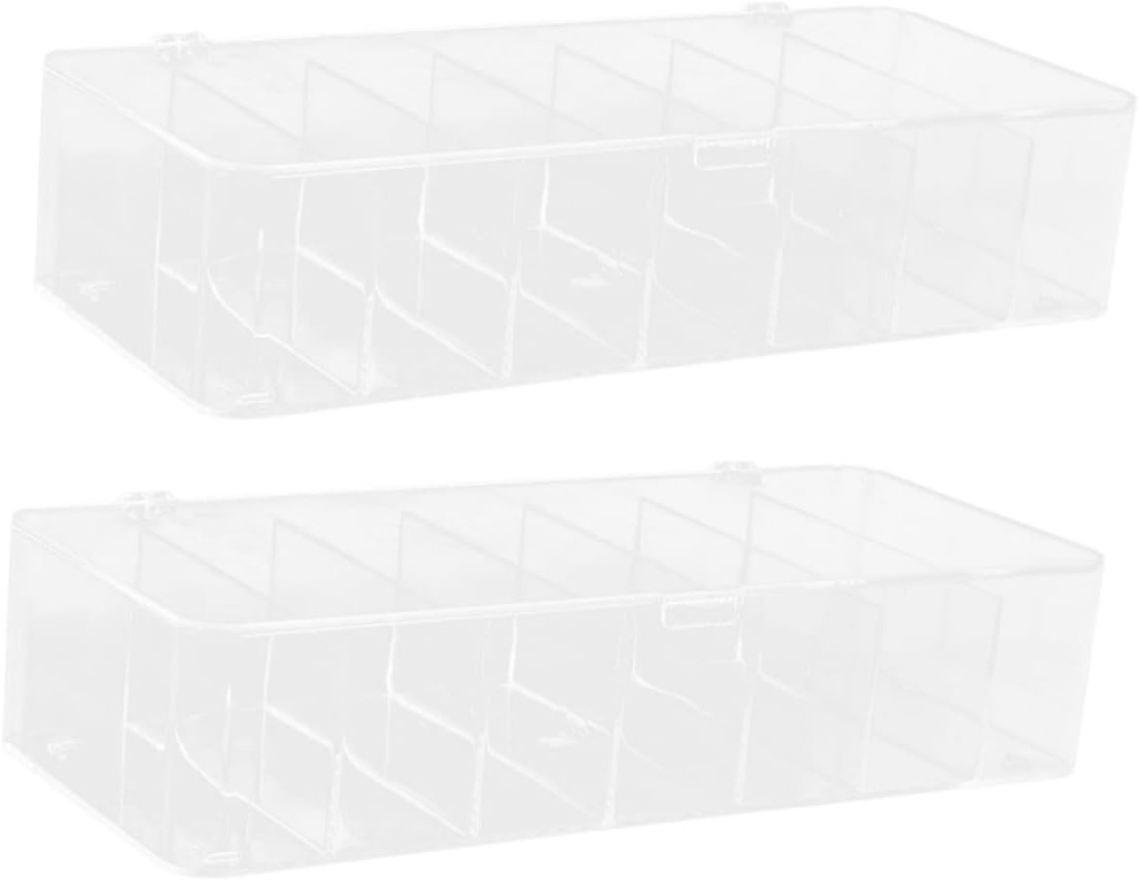 Uonlytech 2pcs Organizer Bins for Tea Bags Pod Sugar Packet Condiment Tea Holder Sugar Bowl Storage Tank