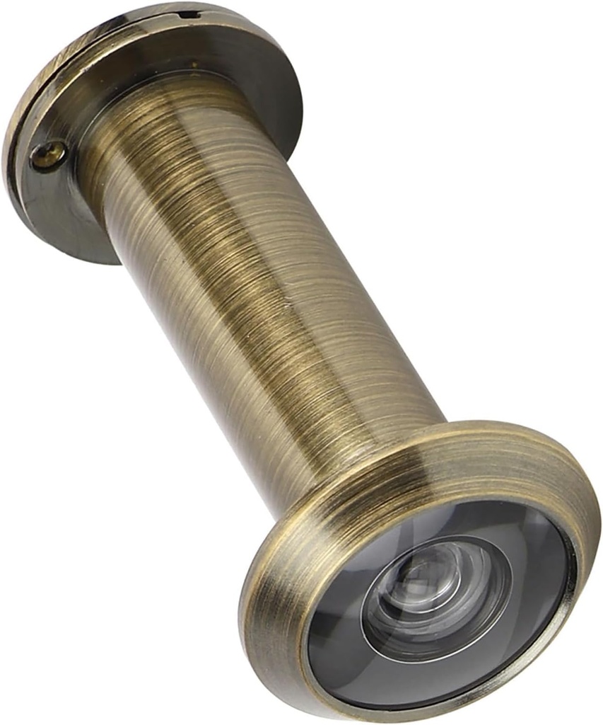 Heavy Duty 220 Degree Safety Door Viewer, 220 Degree Door Viewer with Back Cover, Easy Install for Home Security, 55-90mm ThicknessAlloy in Brushed Color (Extended