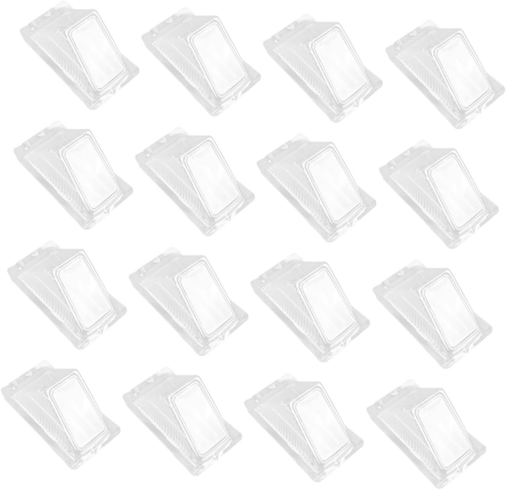 60pcs Clear Plastic Sandwich Triangle Boxes Transparent Cake Packing Containers for Bakery Sandwiches Desserts and Bread Storage Lightweight Food Grade Packing