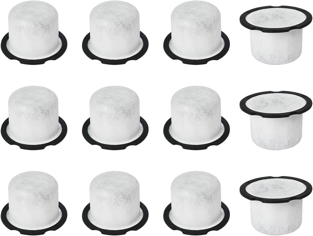 RAWILL 12PC Ge Cafe Water Filter Replacement,Compatible with Café and GE Profile Grind & Brew Machine,Coffee Maker Filters Charcoal for C7CGFLTR