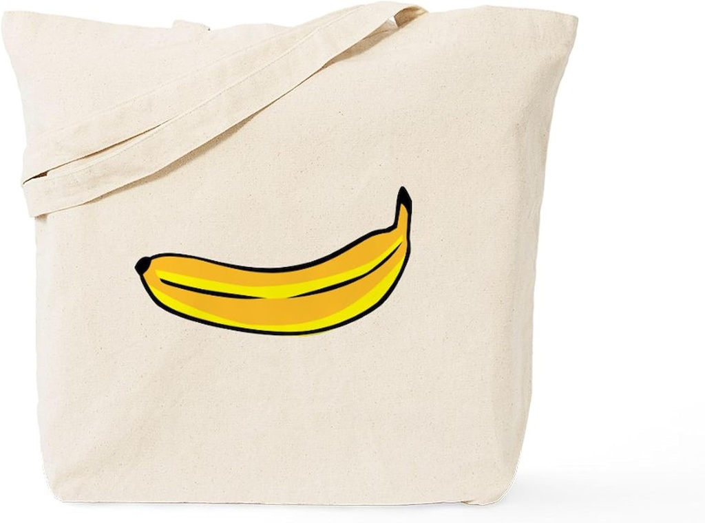 CafePress Banana Tote Bag Reusable Natural Beige Canvas Shopping Bag