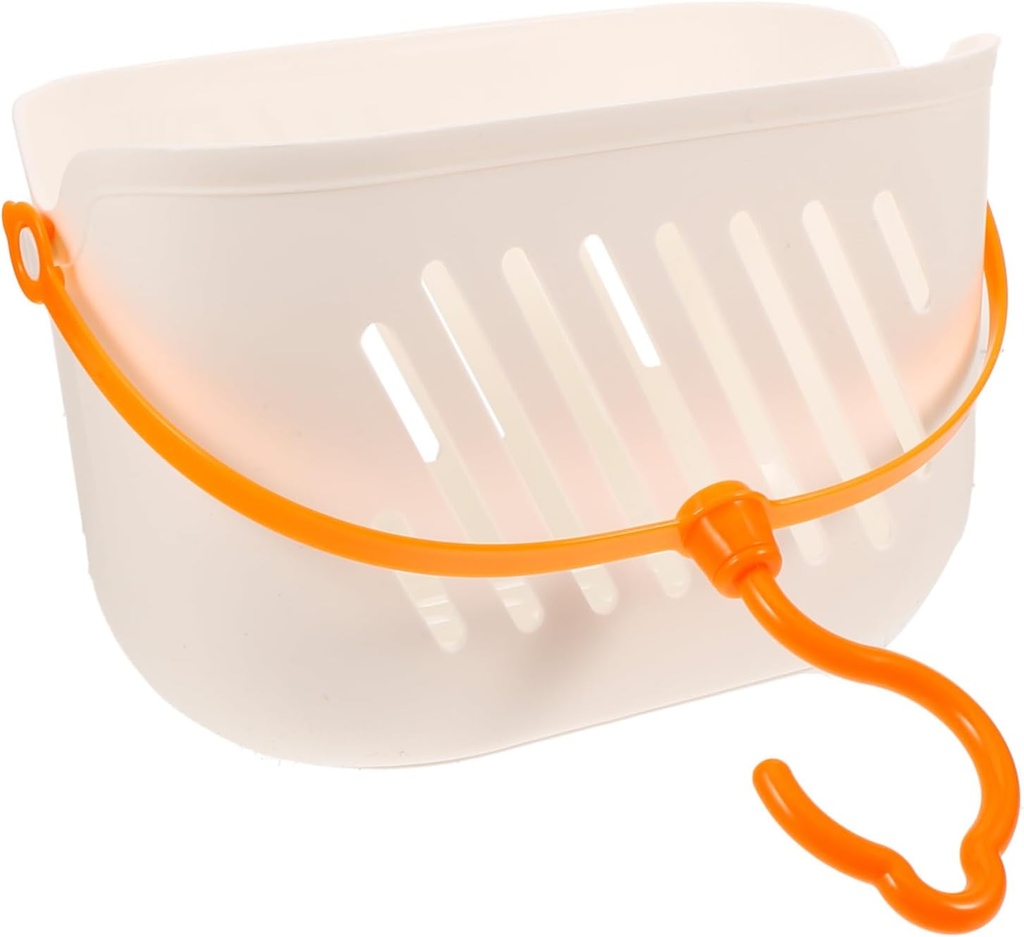 Garneck Plastic Storage Basket with Rotatable Hook and Rustproof Kitchen Hanging Organizer for Shower and Pantry Space Saving Plastic Storage Basket for Bathroom and Home