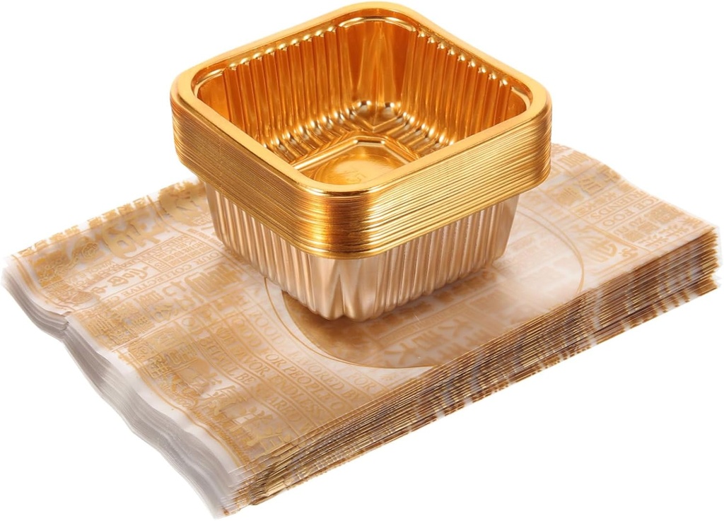 Moon Cake Packaging Bags Set Tray Single Moon Cake Container for Baked Food Resealable Dessert Pouch for Mid-Autumn Festival Treats