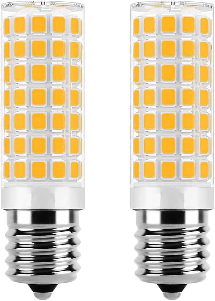 8206232A Microwave Oven Light Bulbs,2 Pack 8w 110v E17 Under Hood Microwave Oven Light Replacement Parts,Exact Fit for Whirlpool Maytag Microwaves - Replaces 1890433 8206232 AP4512653 (Warm White)