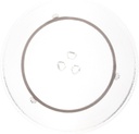 Lurrose Microwave Turntable Glass Plate with Turntable Ring Coupler Heat Resistant Microwave Oven Tray Compatible with Most Models 1 Set