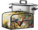 Chicken Field Crock for Pot Cover Dust Cover 6 7 8 qt Washable Appliance Cover Oval Slow Cooker Cover Dustproof Kitchen Decor Assecories Protective Covers
