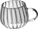 Clear Glass Coffee Mug with Handle Versatile Transparent Tea Cup for Juice Beverages Drinkware for Home Office Cafe Restaurant Stylish and Easy to Clean