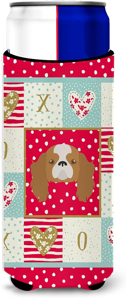 Caroline's Treasures Blenheim Cavalier Spaniel Ultra Hugger slim cans cold-beverage-koozies, Multicolor