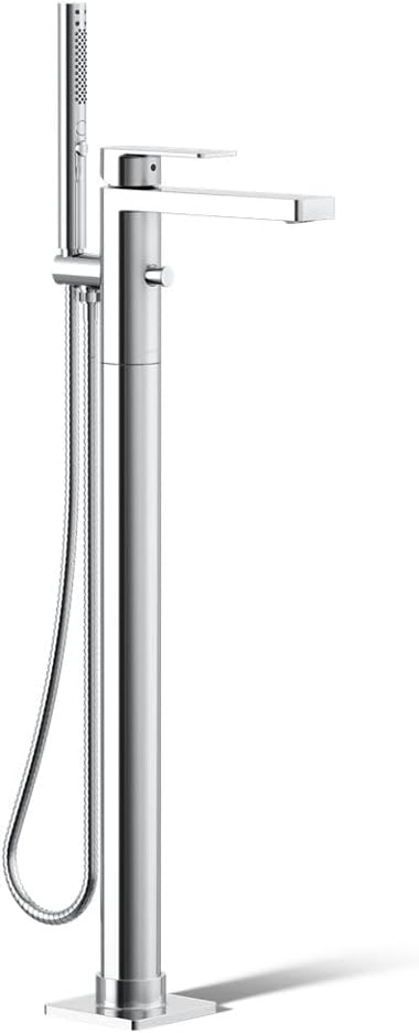 Kohler T23492-4-CP Parallel™ Floor-mount bath filler trim