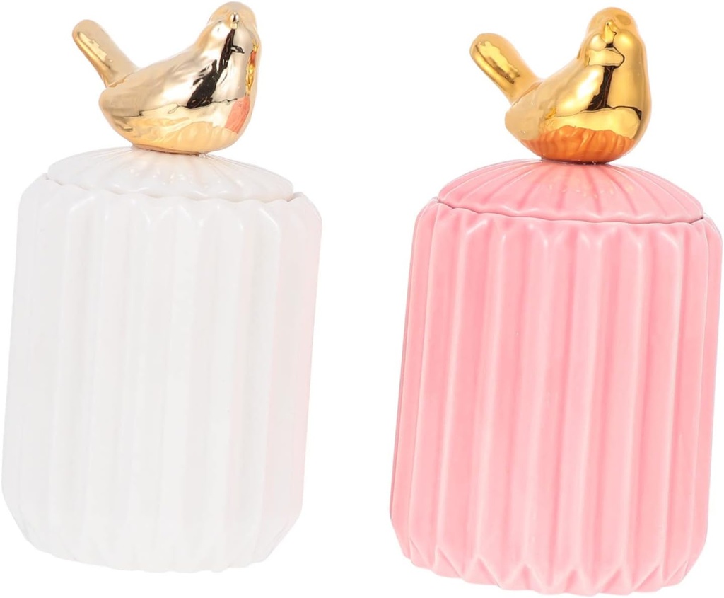 Creative Ceramic Sealing Jar with Bird Decor Compact Kitchen Storage Container Airtight Snack and Food Canister Easy to Clean Space Saving Design