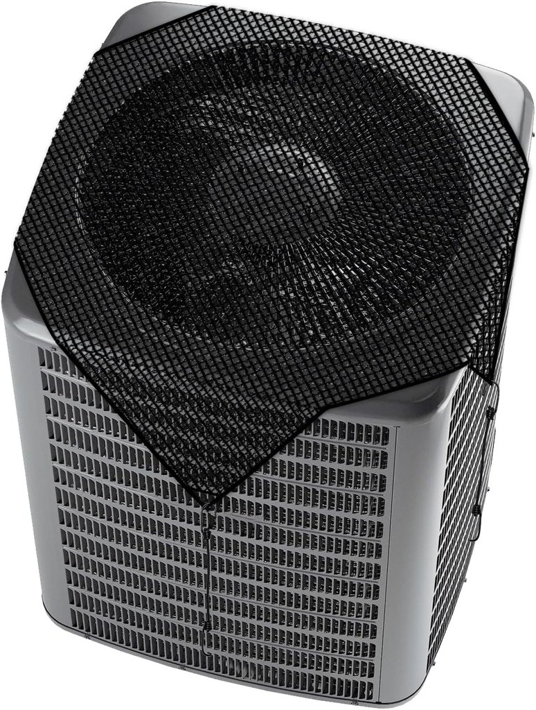 Windscreen4less 28"x28" A/C Unit Mesh Cover Air Conditioner Compressor Condenser Cover with Bungee Cords for Outside