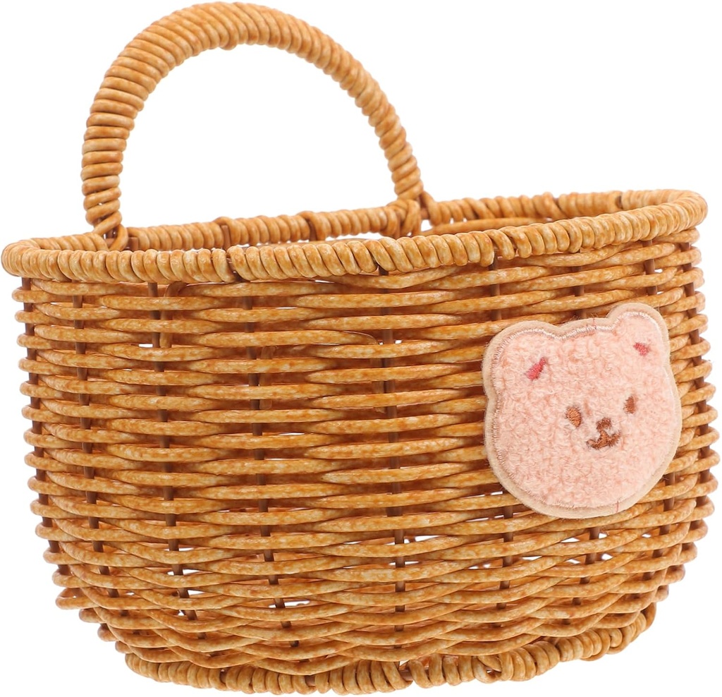 Ciieeo Woven Garlic Basket Storage Rustic Kitchen Organizer for Fruits Vegetables Multi-purpose Wall Hanging Holder for Onions Potatoes and More Charming Natural Decor