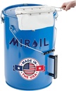 MirOil Filter Pot Combo, Oil Pot & Oil Filter Bag, 6 Gallon Deep Fryer Grease Disposal Caddy w/Reusable EZ Flow Strainer Bag and Frame for Filtering & Safe Storage, Extends Life & Polish Fryer Grease