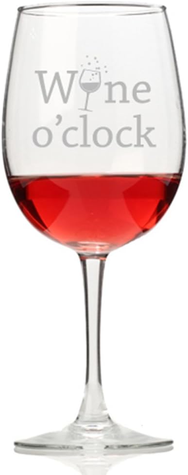 Wine O'Clock Wine Glass