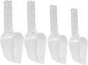 4pcs Food Scoops Set Multi-purpose Kitchen Shovels for Ice Flour Rice and Pet Food Plastic Smooth Finish for Home and Commercial Use