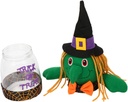 Cabilock Halloween Plastic Candy Jar Candy Storage Container Party Favors Holder Cute Witch Design for Gifts and Small Item Organization