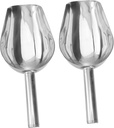 IMIKEYA Thickened Stainless Steel Ice Scoop Set 2PCS Heavy-Duty Multipurpose Ice Shovels for Kitchen Use for Dried Fruits and PET Food