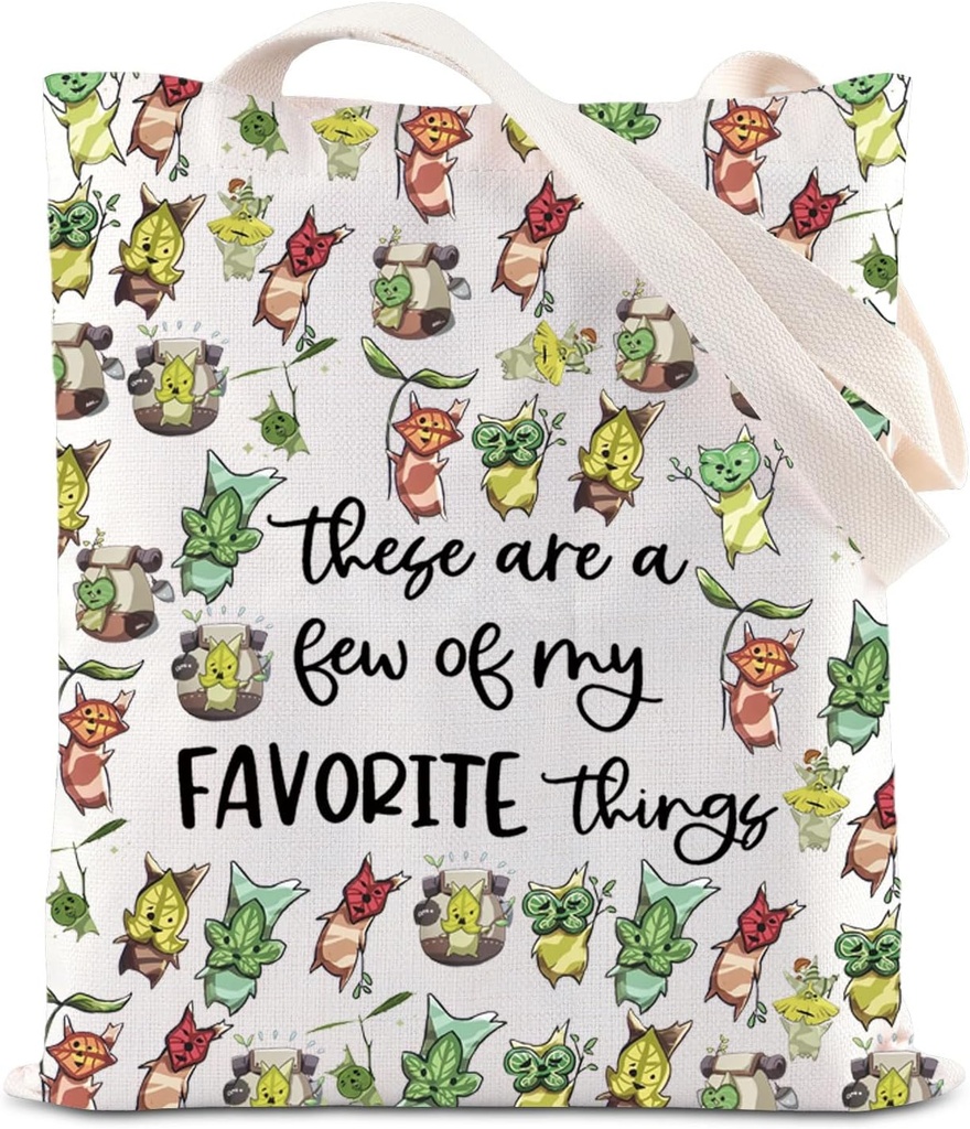 ENSIANTH Video Game Inspired Gift Flora Merch Character Reusable Grocery Bag Plant Game Tote Bag Game Lover Gift (Ze plant thing bag)