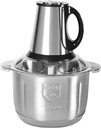 Electric Food Chopper with 5 Liter Stainless Steel Bowl Food Processor Featuring Stainless Steel Blades and 3 Speed Settings for Grinding Meat Vegetables Onions and Garlic