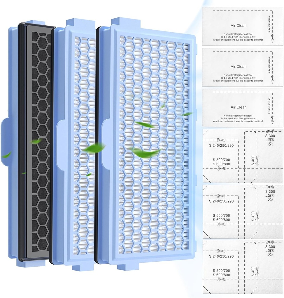3 Pack SF-HA 50 HEPA Filters, Only Compatible with Miele Compact C1 & C2, Complete C2 & C3, S8340, S4, S5, S6, S8, S4000–S8999 Series Vacuum Cleaners – NOT for Classic C1 or Complete C1 Series