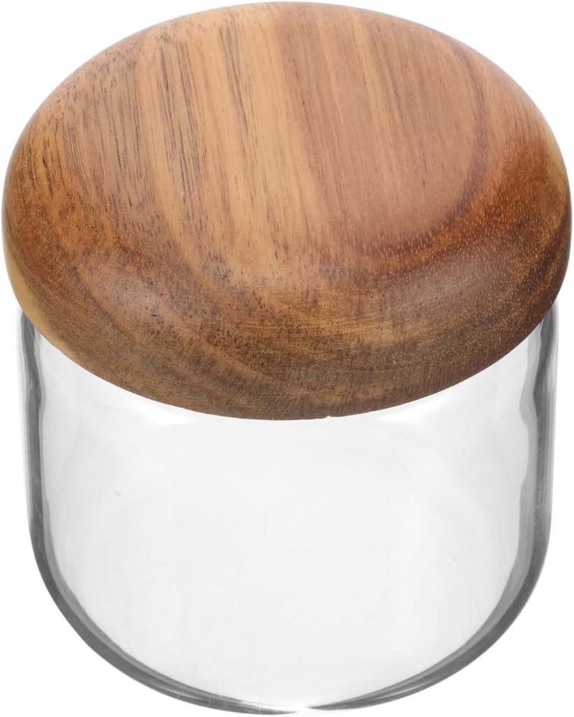 OUNONA Glass Honey Jar Wide Mouth Mason Jars Lids Airtight Storage for Tea Sugar Food Container Bean Holder Dipper