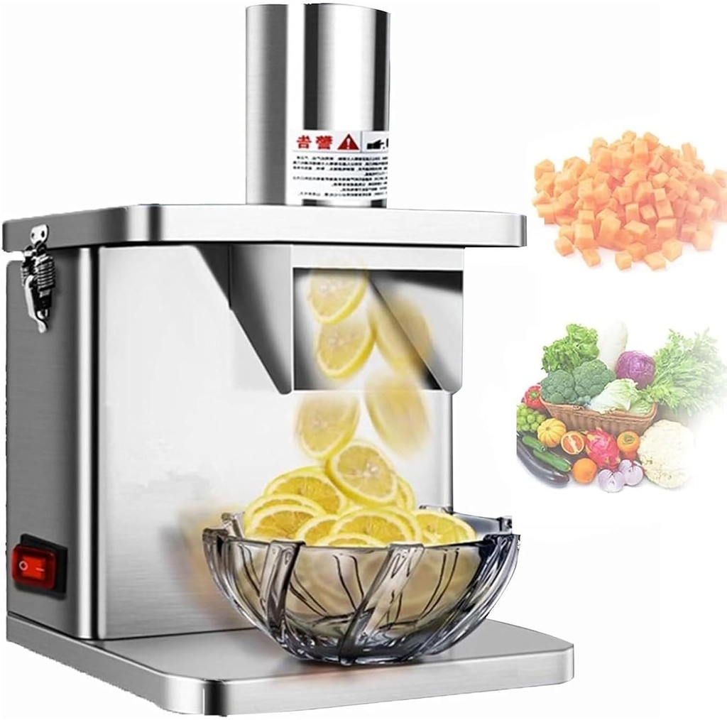 Commercial Electric Vegetable Dicer, Multifunctional Food Processor with Dicing Grid/slicing Blade for Canteens, Fruit Shops