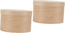 2pcs Double Wooden Cake Packing Box Round Cheesecake Holder for Bakery Desserts Sturdy Food Case Lid for Cookies Bread Sandwiches and Pastries