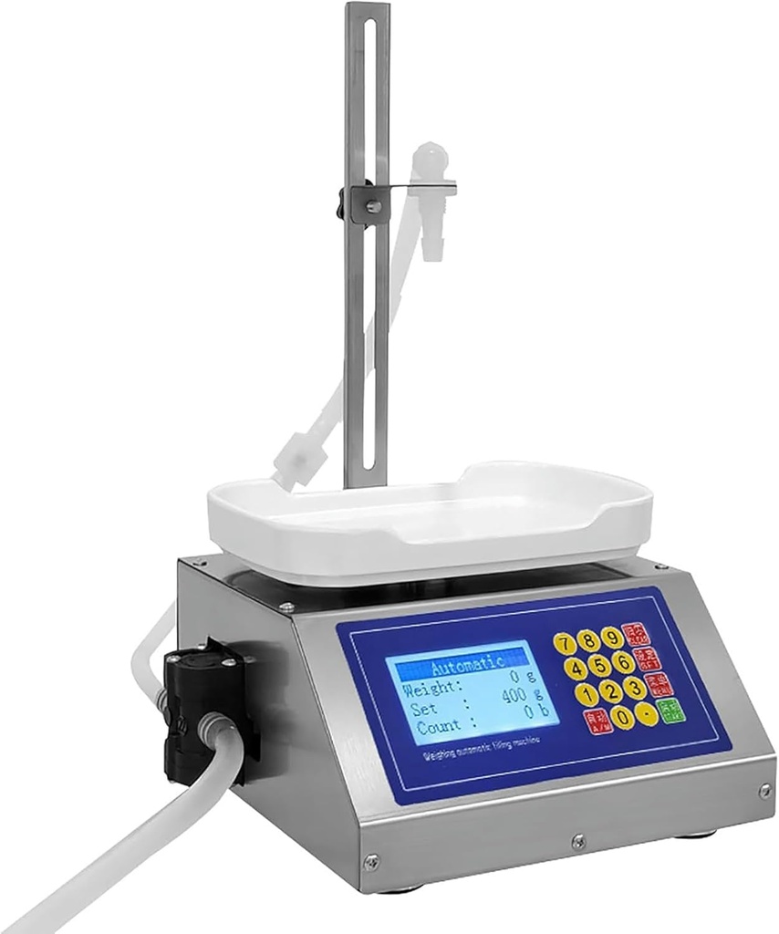 Liquid Filling Machine 8g-3kg 3.2L/MIN, Diaphragm Pump Weighing Filling Machine, for Essential Oil, Milk, Water, Wine, Beverage~/