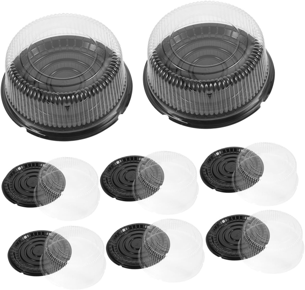 20pcs Plastic Cake Boxes with Lids Round Reusable Cake Containers for Birthday Bakery and Home Use Lightweight and Compact and Packing Boxes
