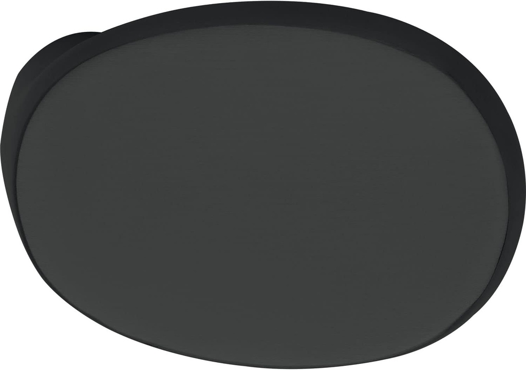 MARCHESI Door Knob Oval Cranked Door Knob with Washer Stainless Steel Black Matt