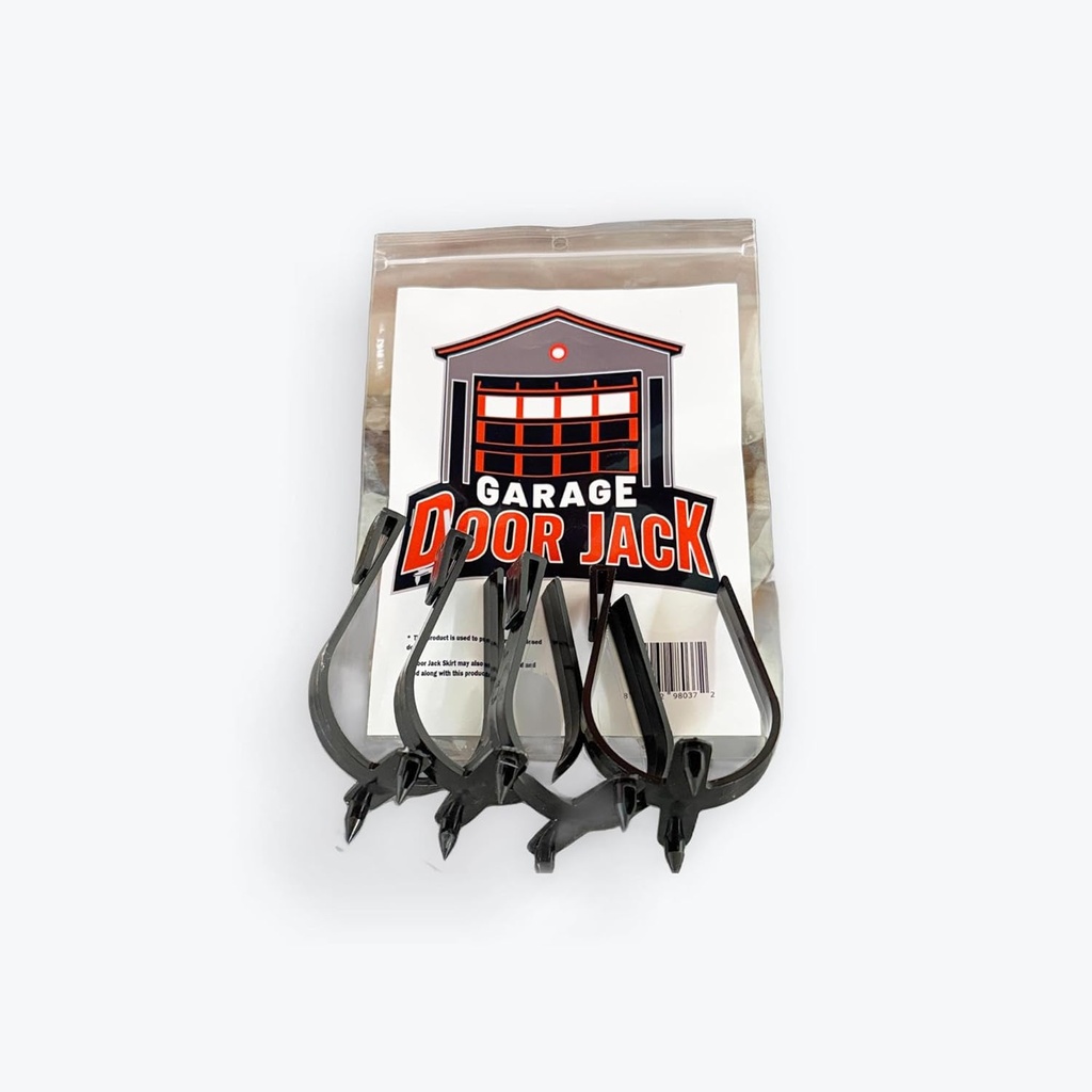 Garage Door Jack – Set of 4 Plastic Clips for Garage Door Ventilation – Creates 1/4" Gap for Airflow & Debris Control