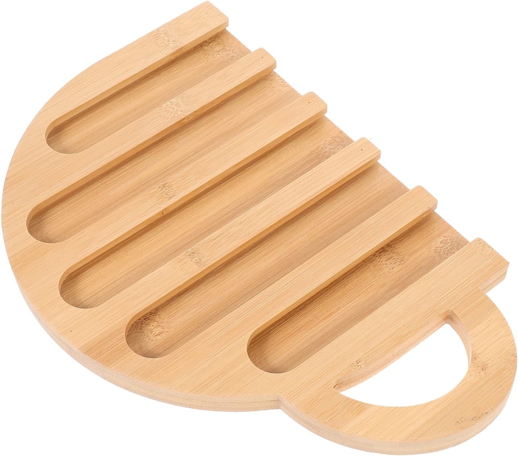 Wooden Vertical Coffee Capsule Organizer Rack Mug Shaped Design Space Saving Holder for Kitchen Countertop Coffee Pod Storage