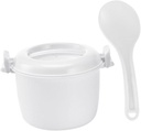 Microwave Rice Cooker Multifunctional Food Steamer Food-grade for Home Office and Dorm Use Includes Spoon for Cooking Rice and Vegetables
