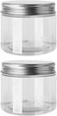 Fenteer 2 Pieces Empty Jar Kitchen Canisters Leakproof Loose Tea Jar Canning Jar Wide Mouth Jar for Spice Cookie Lotion Biscuits