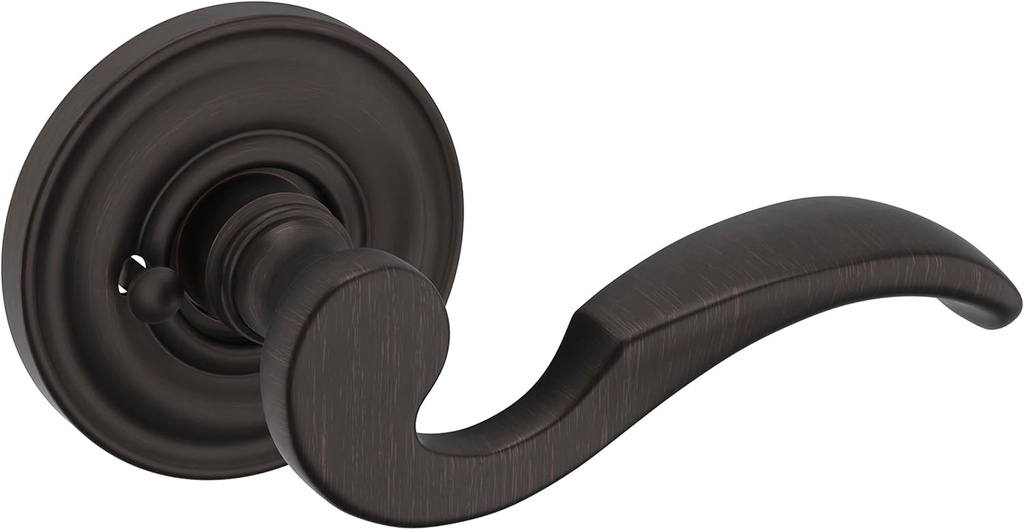 Baldwin 5152.PRIV 5152 Privacy Door Lever Set with 5048 Rose from The Estate Collection - Venetian Bronze