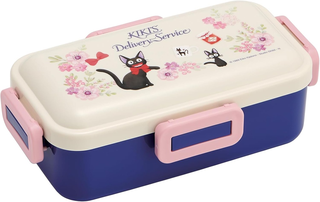 Kiki's Delivery Service Lunch Box 17.92oz (French Version) – BPA Free, 4-Point Lock System, Microwave Safe Without Lid, Dishwasher Safe – Studio Ghibli Bento Box